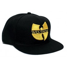 Official Wu Tang Clan Gold Embroidered Logo on Black Snapback Flatbill Hat  eb-88212143